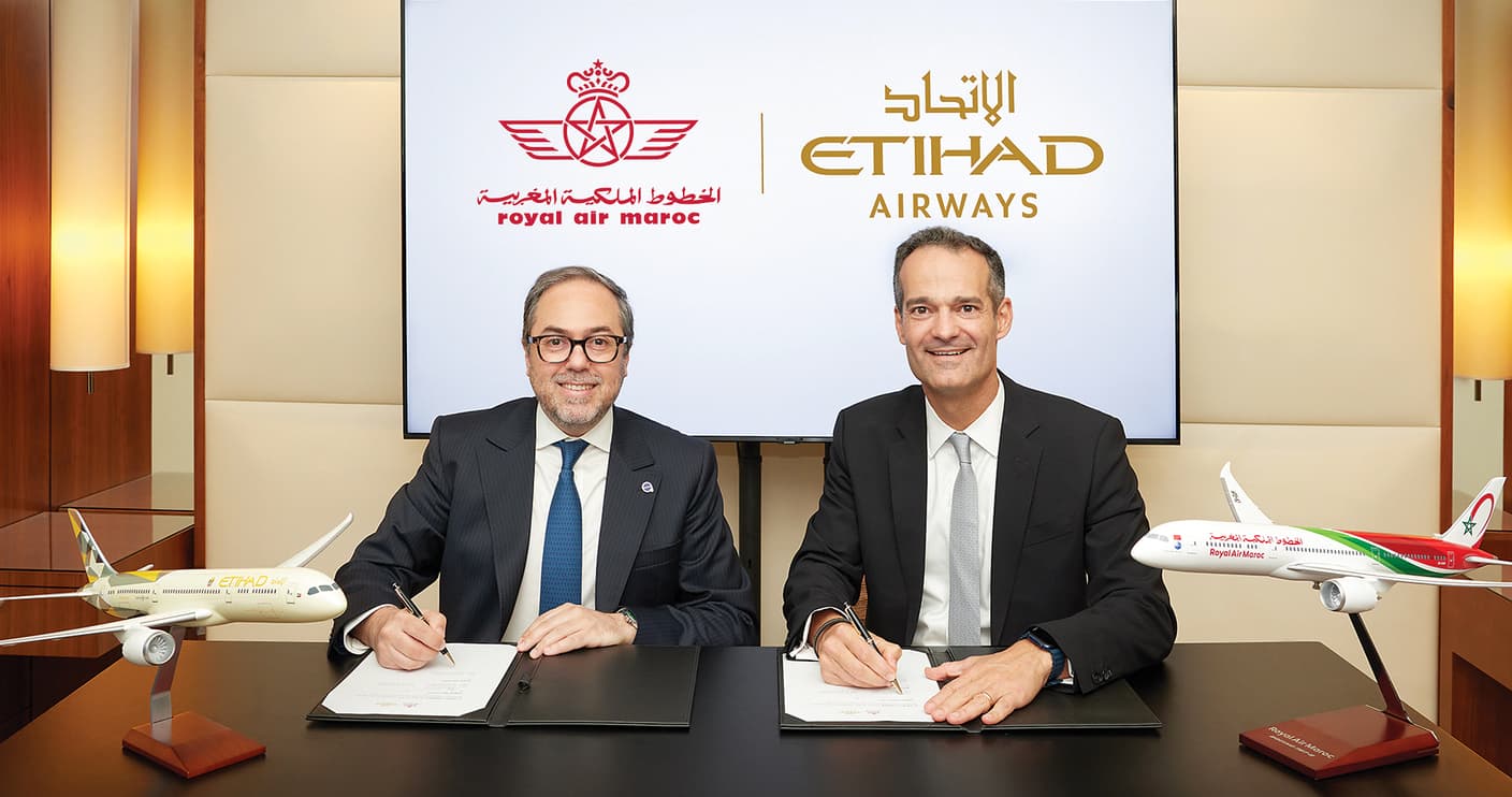 تعاون «الاتحاد للطيران» و«الملكية المغربية» لدعم العلاقات التجارية والتشغيلية