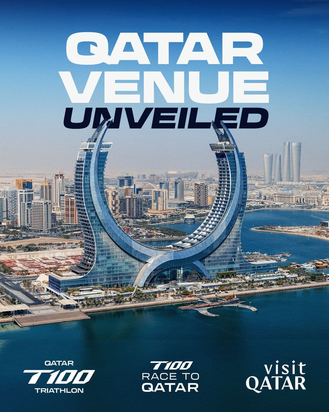 بالشراكة مع Visit Qatar ومنظمة بالشراكة مع Visit Qatar ومنظمة الرياضيين المحترفين مدينة لوسيل تستضيف نهائي بطولة العالم للترايثلون قطر T100الرياضيين المحترفين مدينة لوسيل تستضيف نهائي بطولة العالم للترايثلون قطر T100