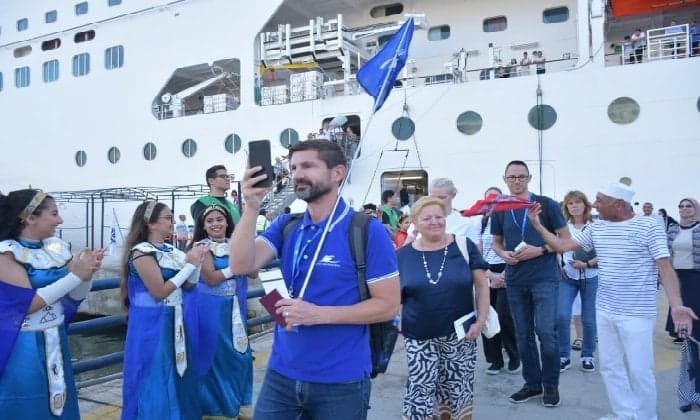 ميناء بورسعيد السياحى يستقبل السفينة MSC Armonia وعلى متنها 2700 سائح