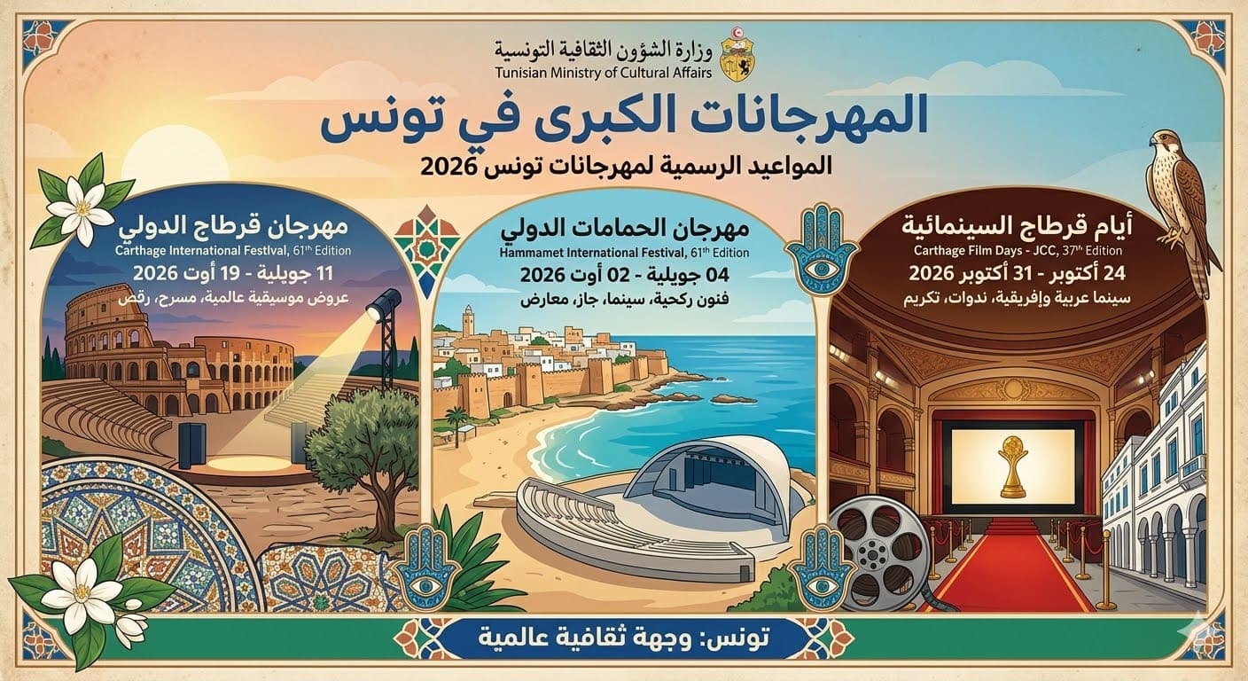 تونس تستبق الزمن الثقافي: ثلاثية "قرطاج" ترسم ملامح الخارطة السياحية لعام 2026