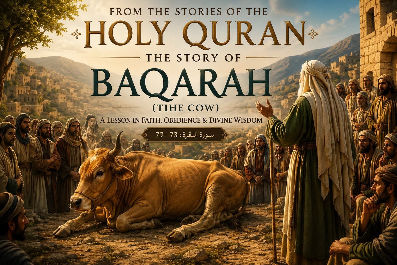, From the Stories of the Holy Quran The story of of Baqarah.(cow) bani 'iisrayiyl , One of the most