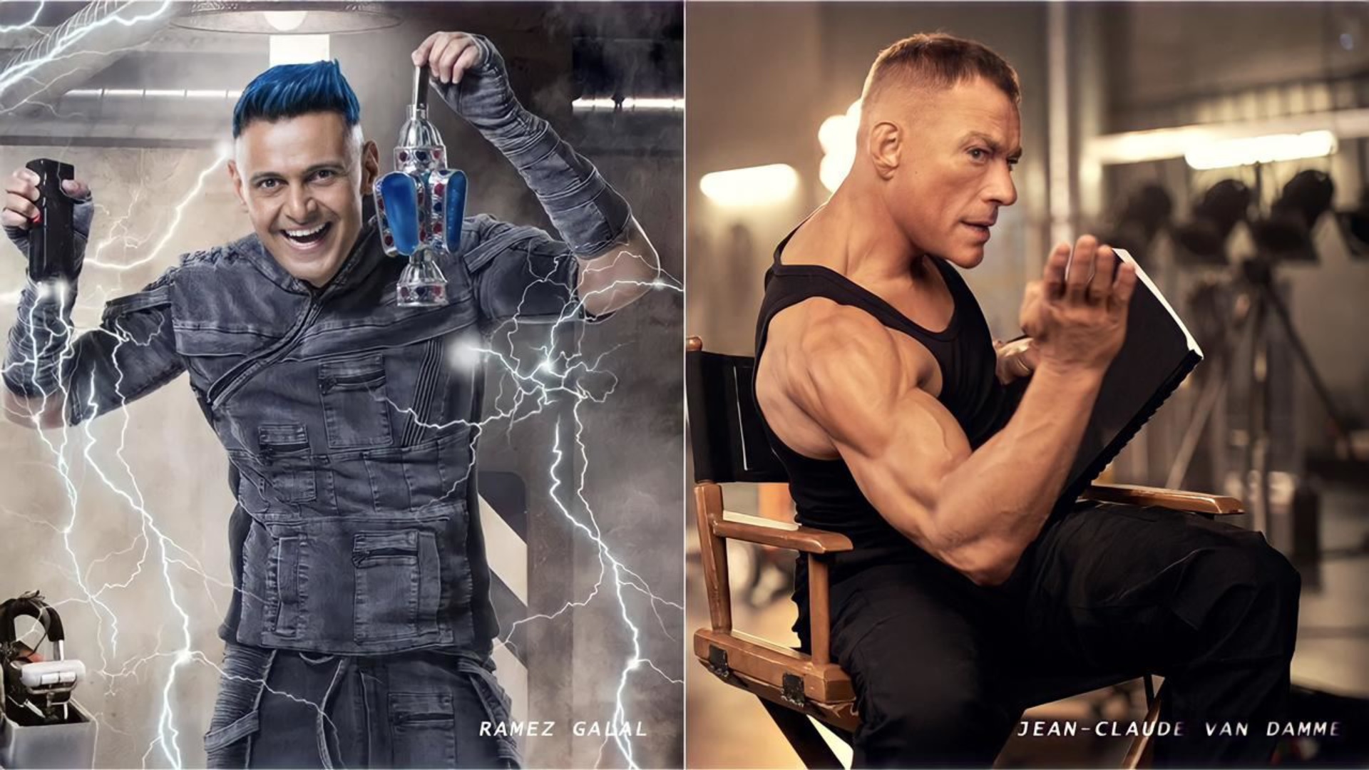 فان دام يقلد مدحت شلبي فى برنامج "رامز موفى ستار"