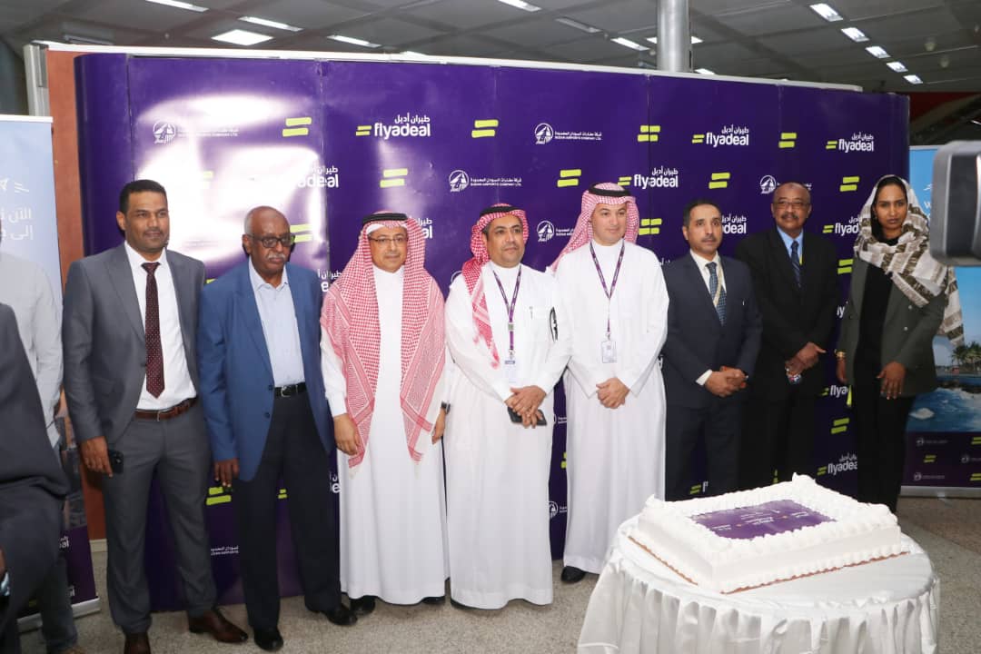 بحضور سفير المملكة لدى السودان مطار الخرطوم يستقبل اولى رحلات "طيران أديل"