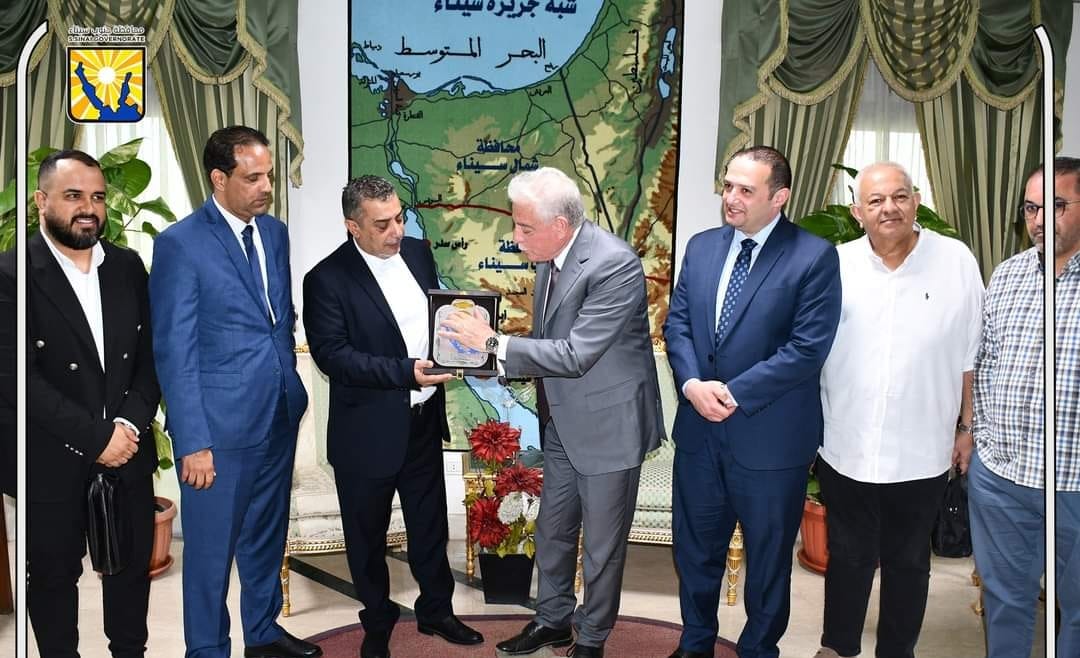 محافظ جنوب سيناء يستقبل مدير مطار بنغازى الدولى وممثلى عدد من الشركات السياحية الليبية