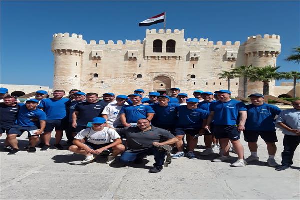 فريق زينيت الروسي لكرة القدم يزور قلعة قايتباي بالإسكندرية