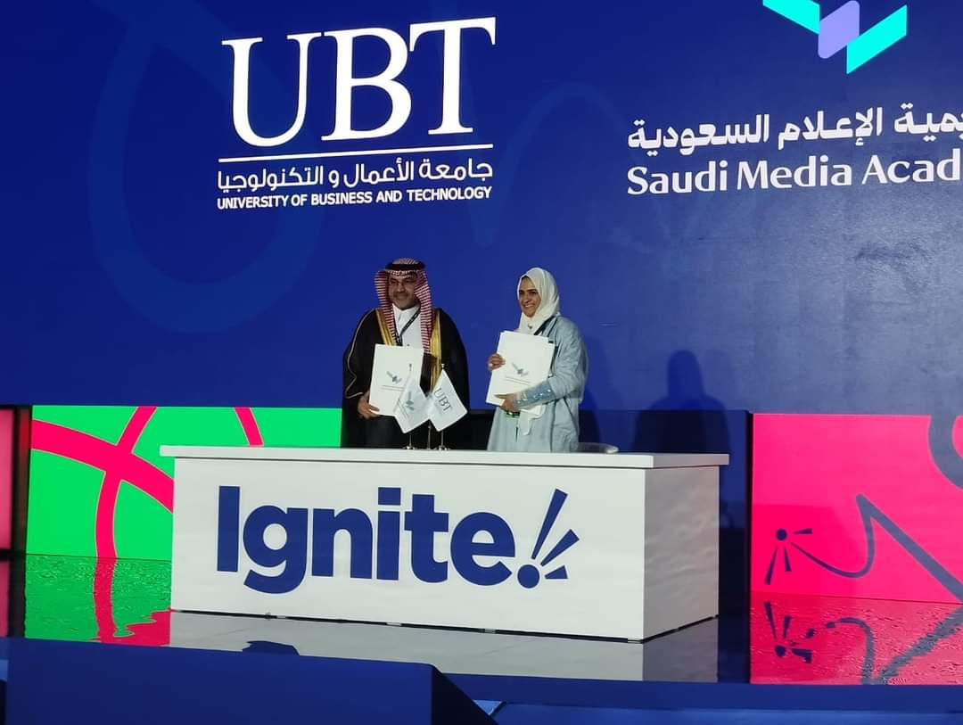 جامعة الأعمال والتكنولوجيا توقع مذكرة تعاون مع أكاديمية الإعلام السعودية