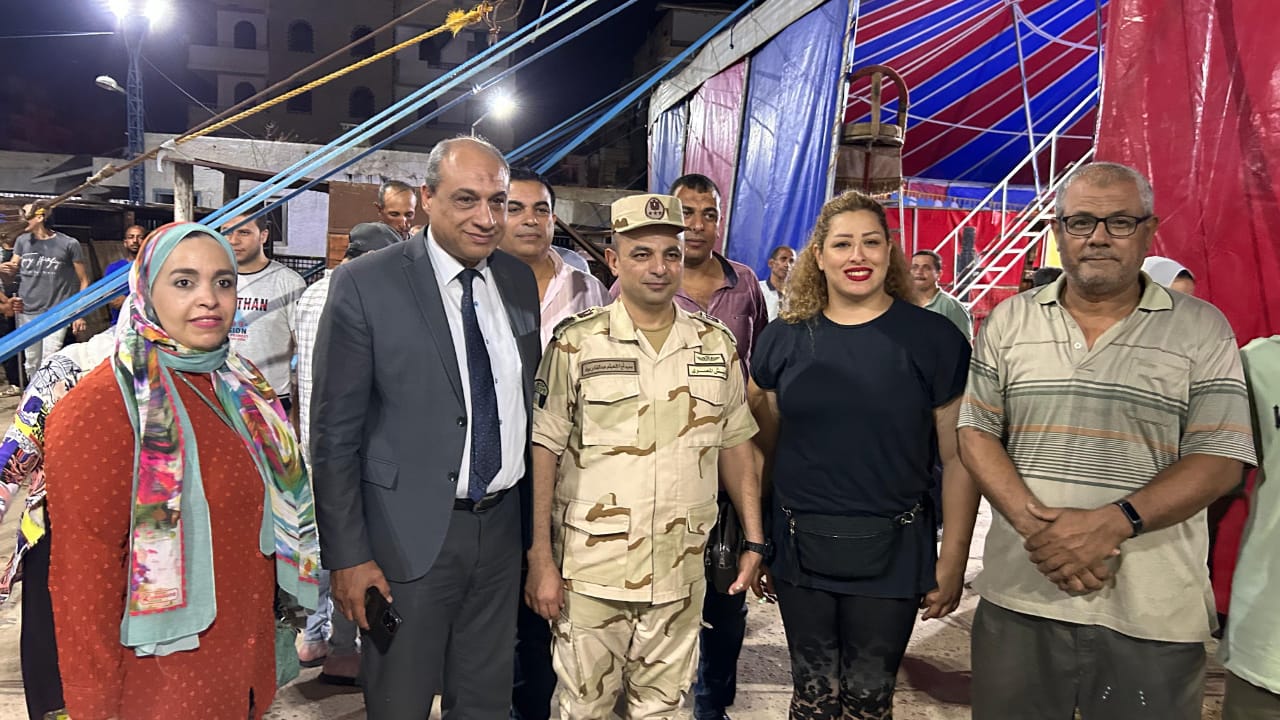 السيرك القومى بجمصة يستقبل رئيس مدينة جمصة والحاكم العسكرى للمحافظة