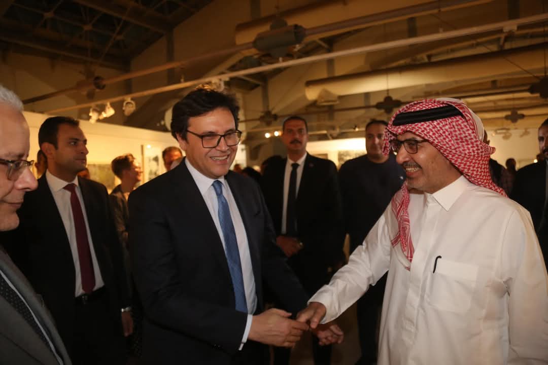 سفير خادم الحرمين الشريفين لدى جمهورية مصر العربية صالح بن عيد الحصيني، ممثلاً للمملكة العربية السعودية، افتتاح الدورة السادسة من ترينالي مصر الدولي للطباعة الفنية