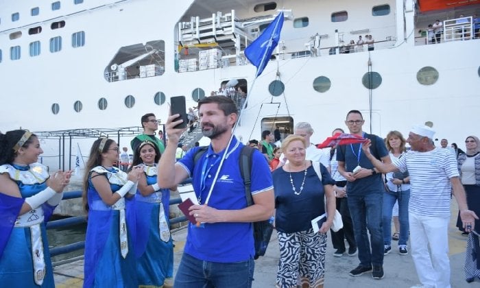 ميناء بورسعيد السياحى يستقبل السفينة MSC Armonia وعلى متنها 2700 سائح