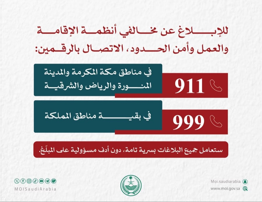 غرامة مالية تصل إلى 50 الف ريال والسجن والترحيل للوافد الذي يتاخر عن المغادرةعقب انتهاء صلاحية تأشيرة الدخول الممنوحة
