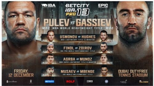 “ليلة الأبطال” تجمع نخبة الملاكمين المحترفين بدبي 12 ديسمبر .. بوليف وغاسييف في تحدٍ على اللقب العالمي للوزن الثقيل