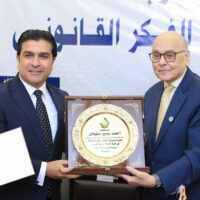 المهندس موسى مصطفى موسي رئيس حزب الغد يُكرم رئيس الإتحاد المصري للميني فوتبول أحمد سمير بحضور قامات وشخصيات وطنية