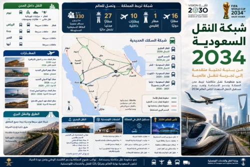 شبكة النقل السعودية 2034.. إرث عالمي يتجاوز كأس العالم*
