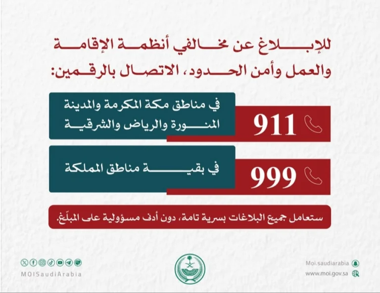 غرامة مالية تصل إلى 50 الف ريال والسجن والترحيل للوافد الذي يتاخر عن المغادرةعقب انتهاء صلاحية تأشيرة الدخول الممنوحة