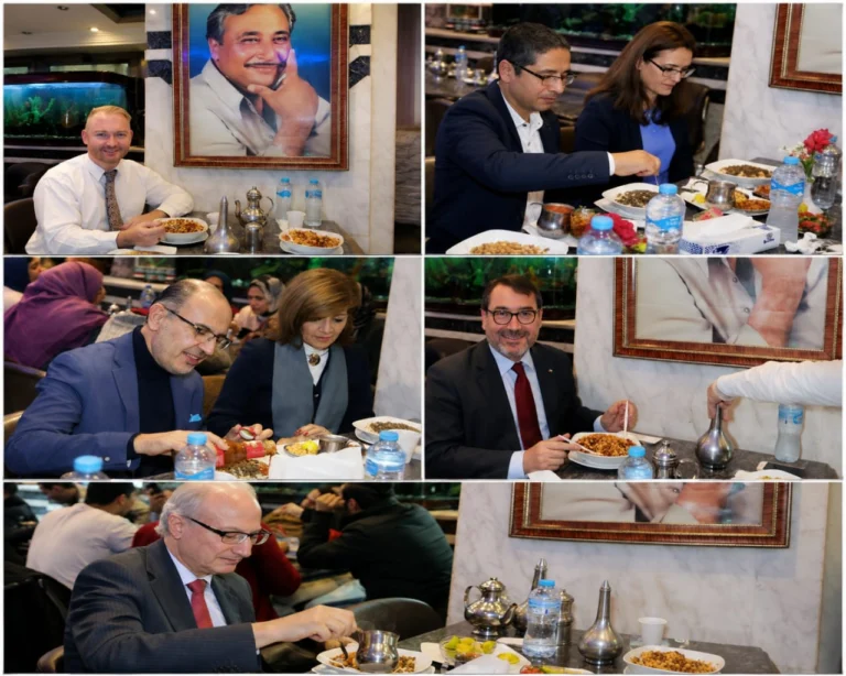 “كشري ابو طارق” سفيرا لسياحة الطعام في الشرق الأوسط.. ويستضيف أكثر من 50 سفيرا ودبلوماسيا ضمن مبادرة “دبلوماسية الكشري