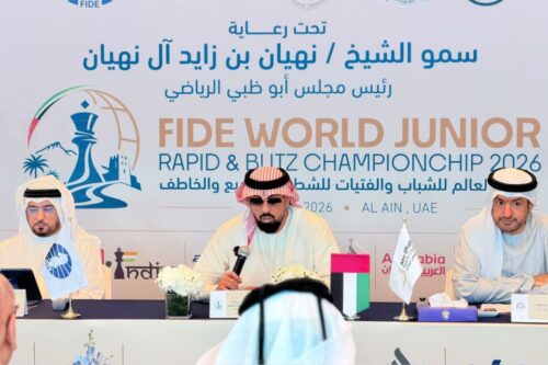 150 لاعباً ولاعبة من 40 دولة في مونديال الشطرنج بالعين .. ..رعاية نهيان بن زايد.. البطولة تنطلق 1 نوفمبر بجوائز مالية تبلغ ثلاثة أضعاف النسخة الماضية